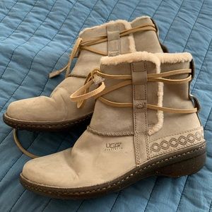 Cream Ugg booties, size 9. Great condition!